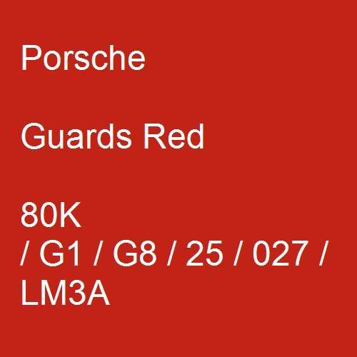 Porsche, Guards Red, 80K / G1 / G8 / 25 / 027 / LM3A.